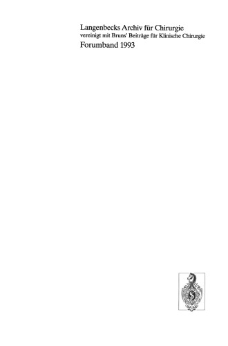 ﻿انجمن جراحی '93 برای تحقیقات تجربی و بالینی: 110 کنگره انجمن جراحی آلمان مونیخ، 13-17. آوریل 1993