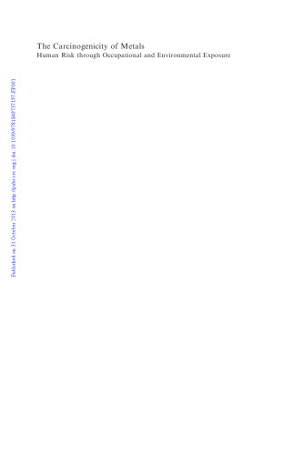 ﻿سرطان زایی فلزات: خطر انسان از طریق قرار گرفتن در معرض شغلی و محیطی