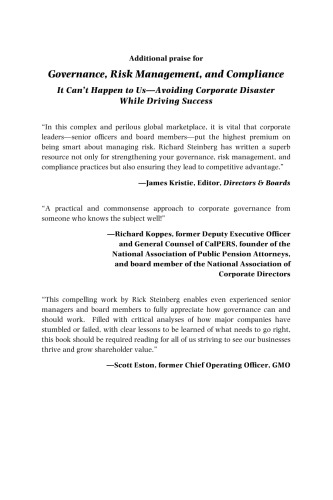 ﻿حاکمیت ، مدیریت ریسک و انطباق: نمی تواند برای ما اتفاق بیفتد - جلوگیری از فاجعه شرکت در حین موفقیت