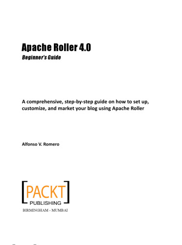 ﻿Apache Roller 4.0 - راهنمای مبتدیان