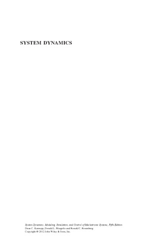 ﻿دینامیک سیستم: مدل سازی، شبیه سازی و کنترل سیستم های مکاترونیک