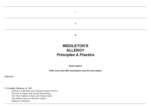 آللژی میدلتون: اصول و تمرین E-Dition، مجموعه 2 جلدی