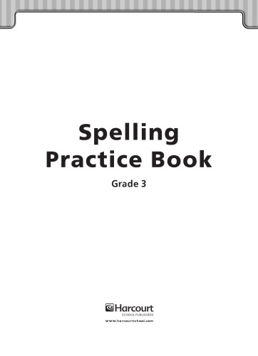 ﻿Storytown: Spelling Practice Book Edition Student Grade 3