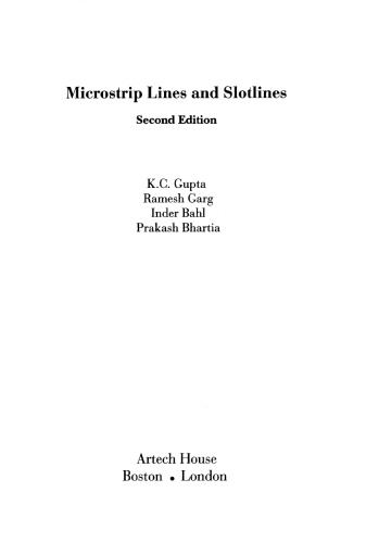 ﻿Microstrip Lines and Slotlines 2nd Ed.