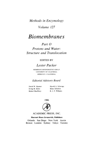 ﻿غشاهای زیستی بخش O: پروتون ها و آب: ساختار و انتقال