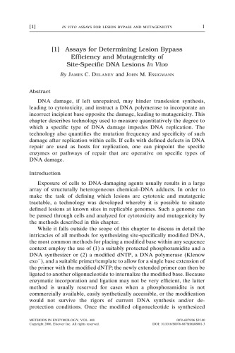 تعمیرات DNA، قسمت A