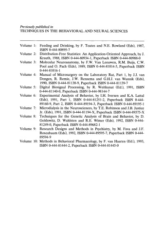 ﻿روش‌ها در تحقیقات انتقال‌دهنده‌های عصبی و نوروپپتید، بخش 1