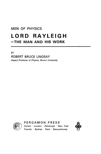 ﻿مردان فیزیک: لرد ریلی - انسان و کار او