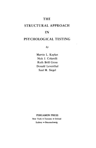 رویکرد ساختاری در تست روانشناختی