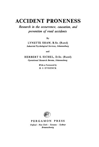 ﻿مستعد تصادف تحقیق در مورد وقوع، ایجاد و پیشگیری از تصادفات جاده ای