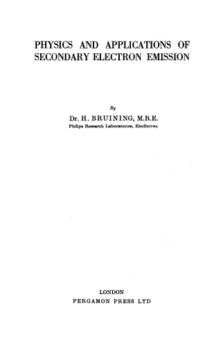 ﻿فیزیک و کاربردهای انتشار الکترون ثانویه