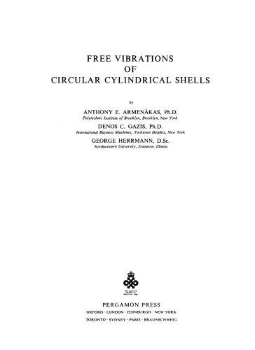 ارتعاشات رایگان پوسته استوانه ای مدور