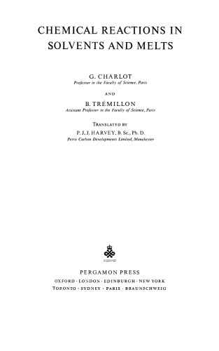 ﻿واکنشهای شیمیایی در حلالها و مذابها