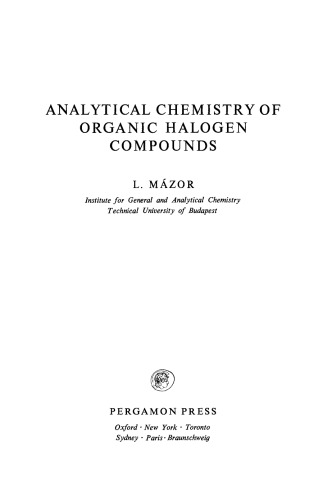 ﻿شیمی تحلیلی ترکیبات هالوژن آلی