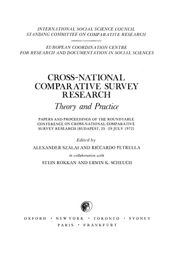 ﻿تحقیق پیمایش مقایسه ای فراملی. تئوری و عمل