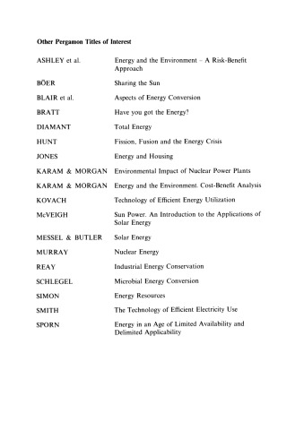 ذخیره انرژی حرارتی گزارش یک کنفرانس کمیته علمی ناتو در لنگرک، اسکاتلند، 1 تا 5 مارس 1976 برگزار شد
