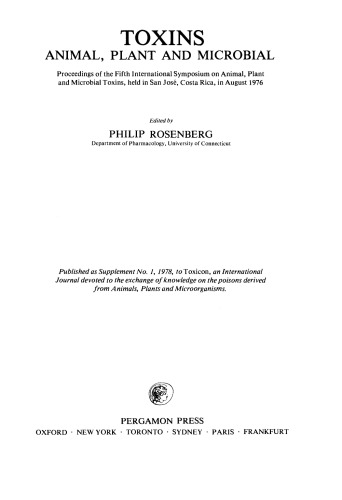 ﻿سموم حیوانی، گیاهی و میکروبی