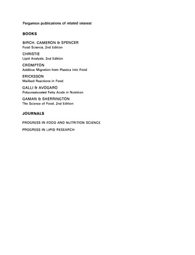 ﻿لیپیدها در غذاها. شیمی ، بیوشیمی و فناوری