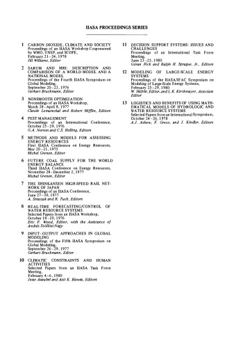 تدارکات و مزایای استفاده از مدل های ریاضی سیستم های هیدرولوژیکی و منابع آب. مقالات انتخاب شده با خلاصه ای از بحث های سمپوزیوم بین المللی در مورد لجستیک و مزایای استفاده از مدل های ریاضی سیستم های هیدرولوژیکی و منابع آب، پیزا، ایتالیا، 24-26 اکتبر 1978