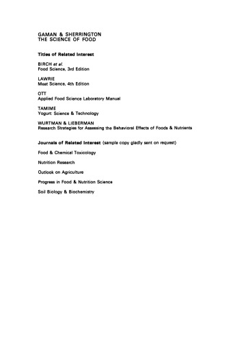 علم غذا. مقدمه ای بر علوم غذایی ، تغذیه و میکروبیولوژی