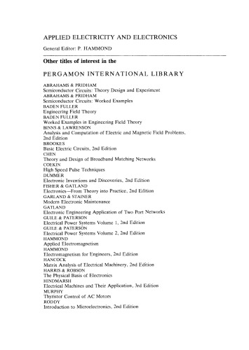 ﻿نظریه مدار الکتریکی. برق و الکترونیک کاربردی