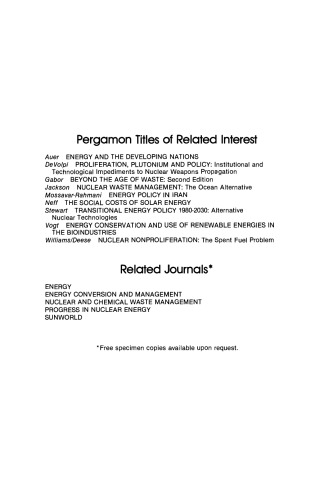 ﻿سیاست زباله های هسته ای. مطالعات سیاست پرگامون در مورد انرژی