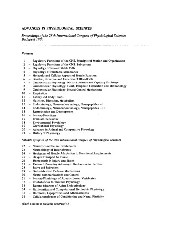 ﻿فیزیولوژی غشاهای تحریک پذیر. مجموعه مقالات بیست و هشتمین کنگره بین المللی علوم فیزیولوژیکی، بوداپست، 1980