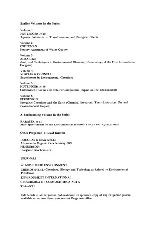 ﻿تکنیک های تحلیلی در شیمی محیطی. مجموعه مقالات دومین کنگره بین المللی، بارسلون، اسپانیا، نوامبر 1981