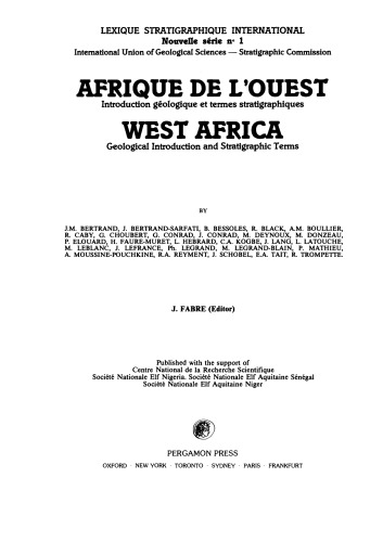 ﻿آفریک د لوئست. مقدمه Géologique et Termes Stratigraphiques