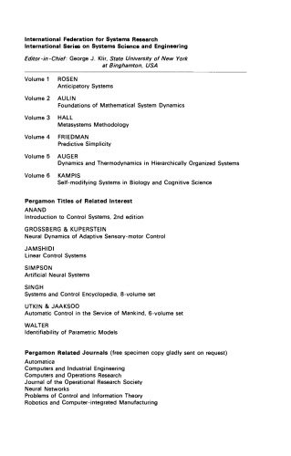 ﻿سیستم های خود اصلاح کننده در زیست شناسی و علوم شناختی. چارچوبی جدید برای پویایی، اطلاعات و پیچیدگی