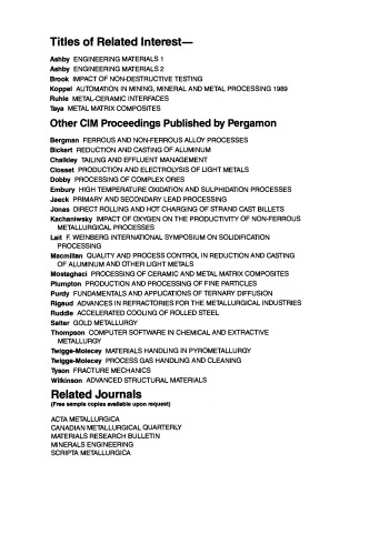 ﻿تولید ، تصفیه ، ساخت و بازیافت فلزات سبک. مجموعه مقالات همایش بین المللی تولید ، تصفیه ، ساخت و بازیافت فلزات سبک ، همیلتون ، انتاریو ، 26 تا 30 آگوست 1990