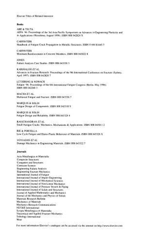 ﻿پیشرفت در مکانیک آسیب: فلزات و کامپوزیت های زمینه فلزی