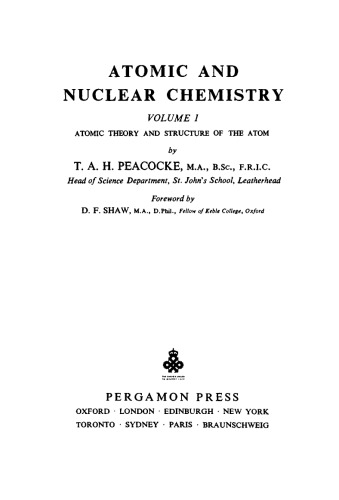 ﻿شیمی اتمی و هسته ای. نظریه اتمی و ساختار اتم