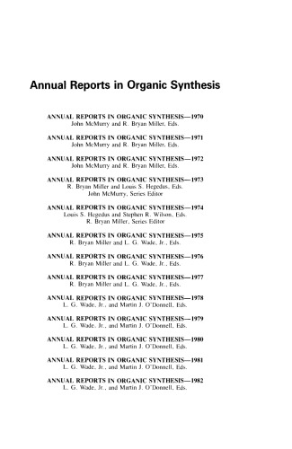 ﻿گزارش های سالانه در سنتز آلی-1982
