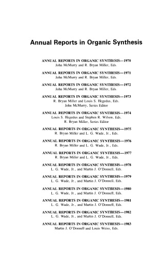 ﻿گزارش های سالانه در سنتز آلی-1983