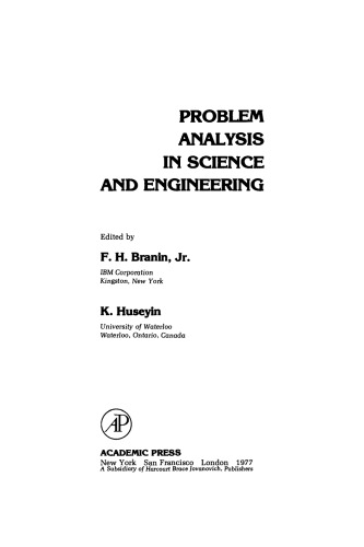 ﻿تحلیل مسائل در علوم و مهندسی