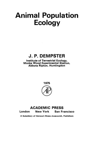 ﻿اکولوژی جمعیت حیوانات