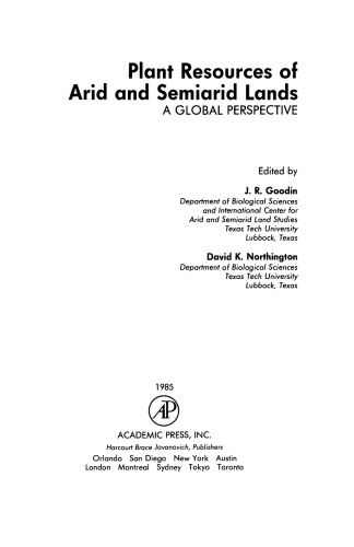 ﻿منابع گیاهی اراضی خشک و نیمه خشک. یک دیدگاه جهانی