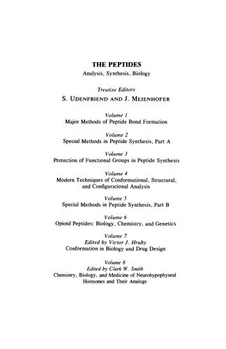 شیمی ، زیست شناسی و پزشکی هورمونهای عصبی و آنالوگهای آنها. تجزیه و تحلیل پپتیدها ، سنتز ، زیست شناسی ، جلد. 8