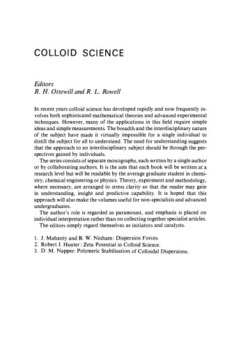 ﻿پتانسیل زتا در علوم کلوئیدی. اصول و کاربردها