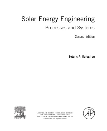 ﻿مهندسی انرژی خورشیدی. فرایندها و سیستم ها