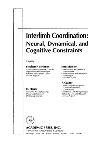 ﻿هماهنگی بین اندام. محدودیت های عصبی، دینامیکی و شناختی