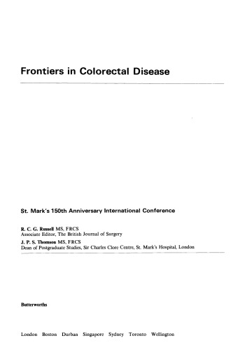 ﻿مرزها در بیماری کولورکتال کنفرانس بین المللی صد و پنجاهمین سالگرد سنت مارک