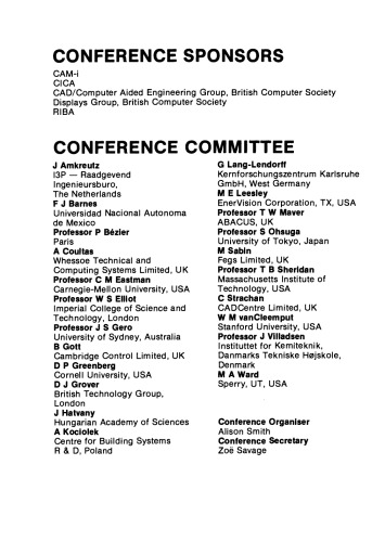 ﻿مهندسی دانش و مدل سازی کامپیوتر در CAD. مجموعه مقالات CAD86 لندن 2 تا 5 سپتامبر 1986