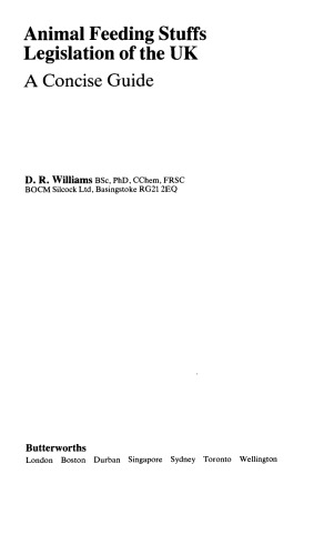 قانونگذاری حیوانات تغذیه ای انگلیس. یک راهنمای مختصر