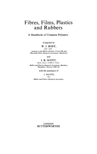 ﻿الیاف، فیلم، پلاستیک و لاستیک. کتاب راهنمای پلیمرهای رایج