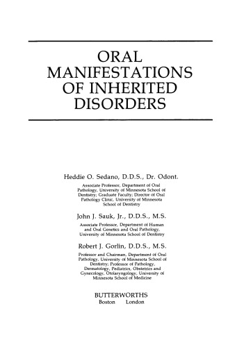 تظاهرات شفاهی اختلالات ارثی