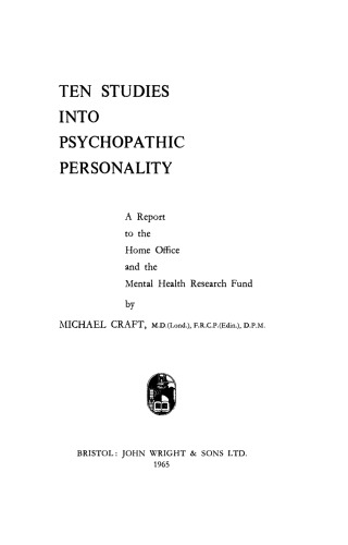 ﻿ده مطالعه در شخصیت روانی. گزارشی به وزارت کشور و صندوق تحقیقات بهداشت روان