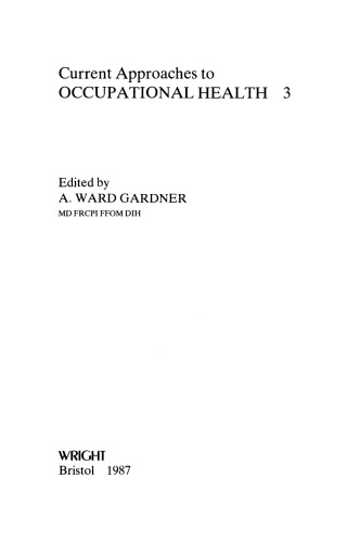 رویکردهای فعلی سلامت شغلی. جلد 3