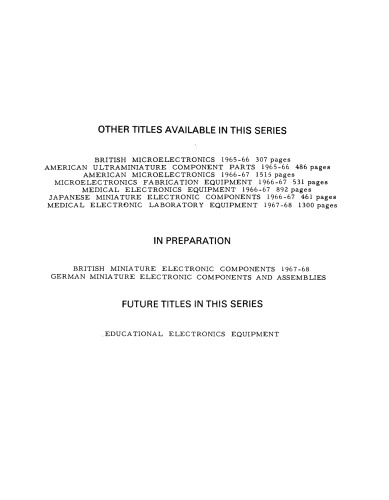 ﻿داده های اجزا و مجموعه های الکترونیکی مینیاتوری فرانسوی 1967-1968